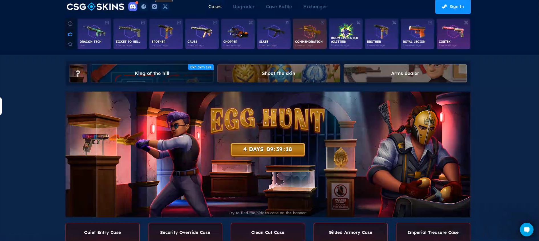 CSGO-Skins main menu