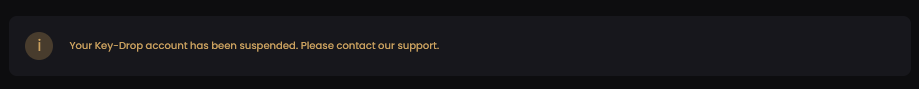 Key-Drop account banned after trade reversal detection